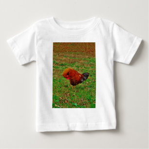 Rooster Preening Baby T-Shirt