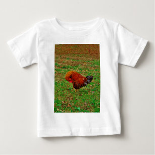 Rooster Preening Baby T-Shirt