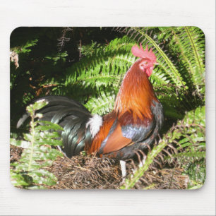 Rooster - Red Jungle Fowl Mouse Mat