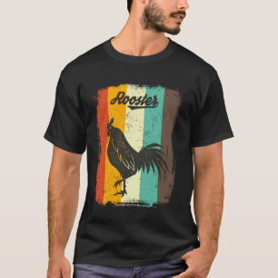 Rooster Retro 70s Vintage Bird Lover Art T-Shirt