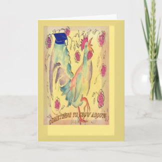 Rooster Roses graduation announcement