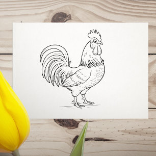 Rooster Rubber Stamp