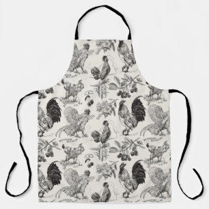 Rooster Ruckus in Black - Apron