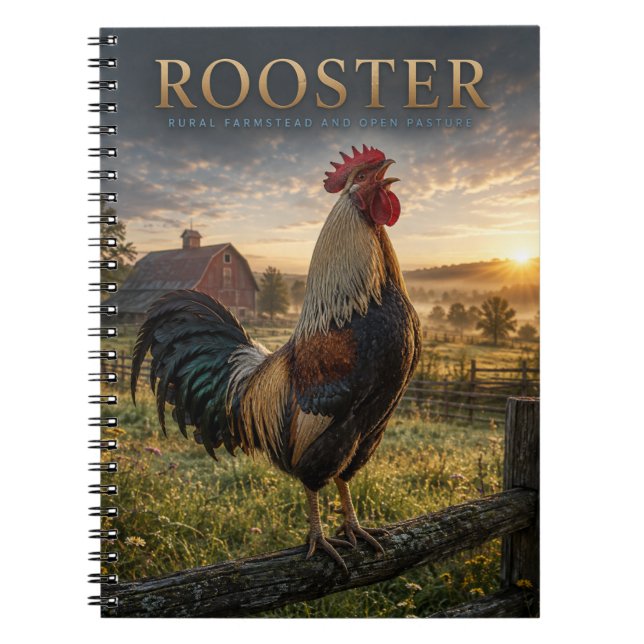 Rooster Rural Farmstead ANIMALS Notebook (Front)