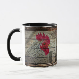 Rooster Rustic Chicken Coop Barn Board Mug