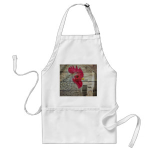 Rooster Rustic Chicken Coop Barn Board Standard Apron