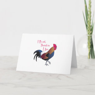 Rooster Saying Card