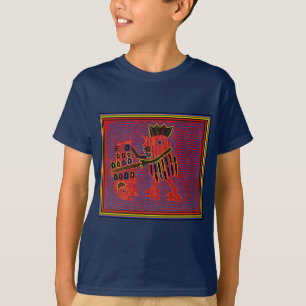 Rooster Scaling a Fish with a Machete T-Shirt