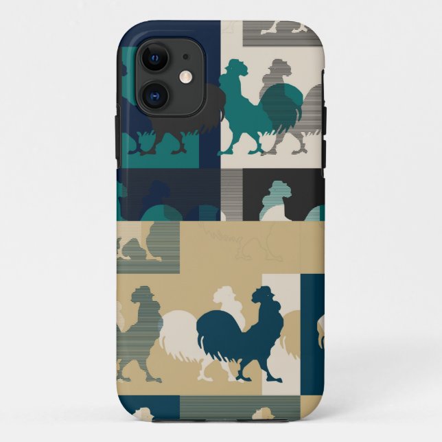 Rooster Seamless Vintage Case-Mate iPhone Case (Back)