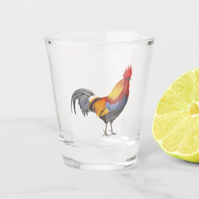 Rooster Shot Glass (Front)