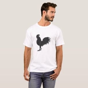 Rooster silhouette - Choose background colour T-Shirt