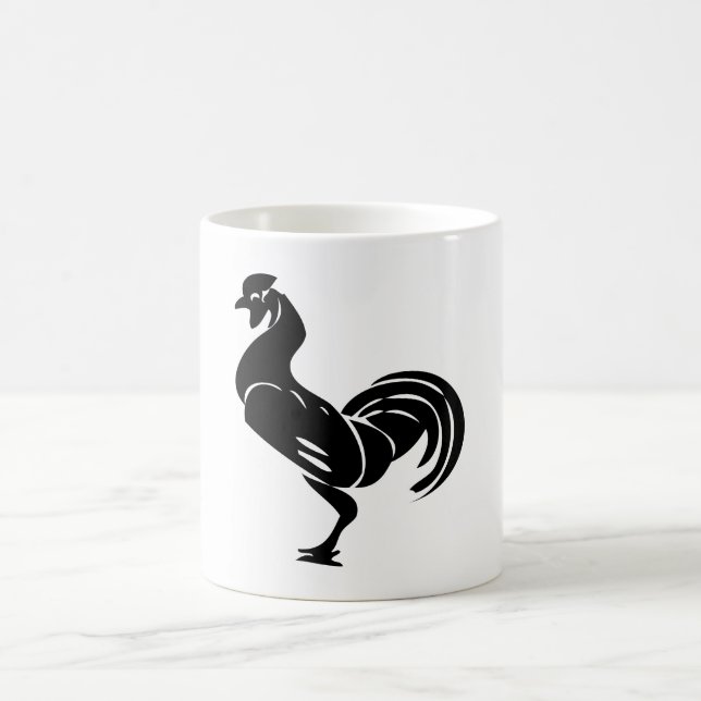 Rooster silhouette coffee mug (Center)
