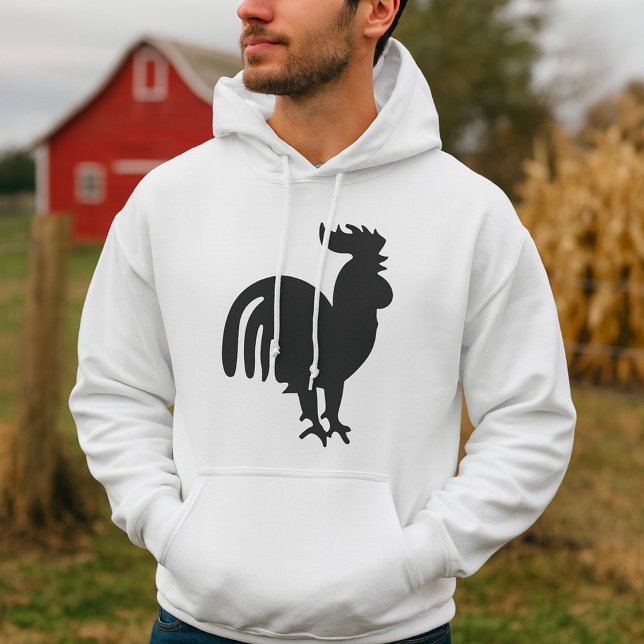 Rooster Silhouette Hoodie (Creator Uploaded)