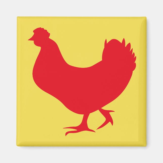 Rooster Silhouette Magnet (Front)
