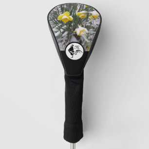 Rooster Silhouette Monogram w Customised Photo Golf Head Cover