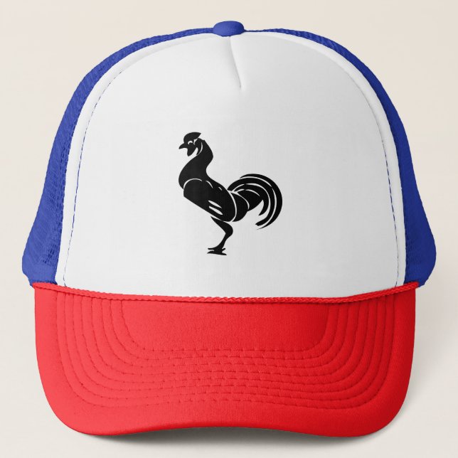 Rooster silhouette trucker hat (Front)