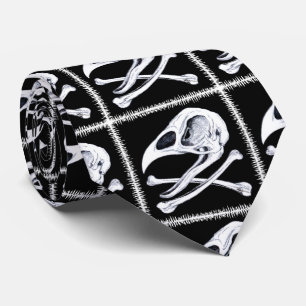 Rooster Skull and Crossbones Tie