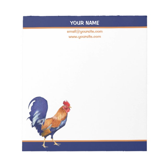 Rooster Small Notepad (Front)