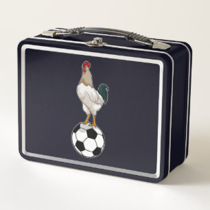 Rooster Soccer player Soccer Metal Lunch Box