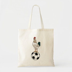 Rooster Soccer player Soccer Tote Bag