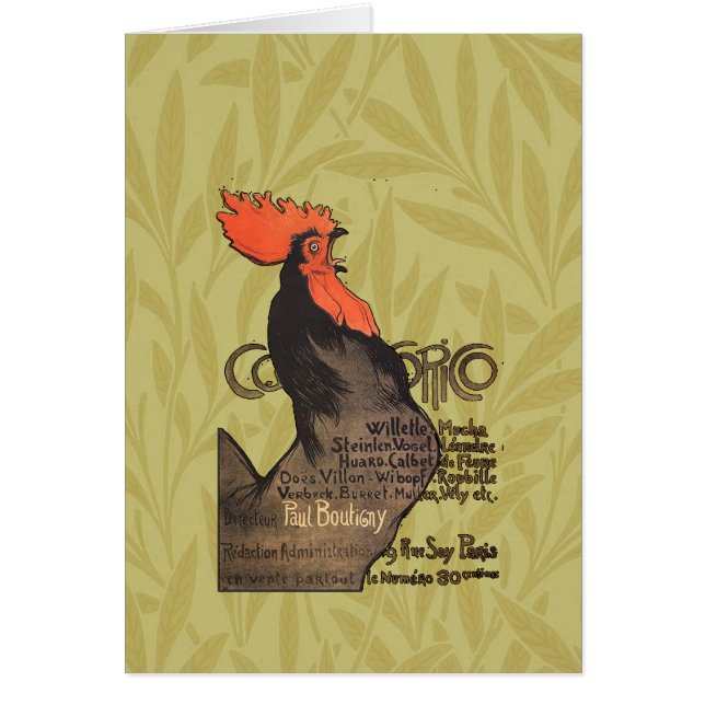 Rooster Steinlen Cocorico French Art (Front)