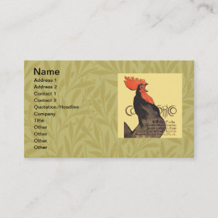 Rooster Steinlen Cocorico French Art Business Card