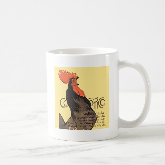 Rooster Steinlen Cocorico French Art Coffee Mug (Right)