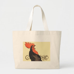 Rooster Steinlen Cocorico French Art Large Tote Bag