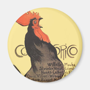 Rooster Steinlen Cocorico French Art Magnet