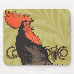 Rooster Steinlen Cocorico French Art Mouse Mat