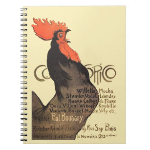 Rooster Steinlen Cocorico French Art Notebook