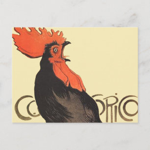 Rooster Steinlen Cocorico French Art Postcard