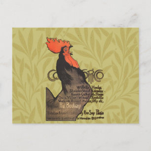 Rooster Steinlen Cocorico French Art Postcard