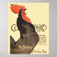 Rooster Steinlen Cocorico French Art