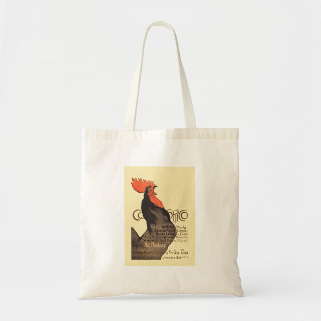 Rooster Steinlen Cocorico French Art Tote Bag (Front)