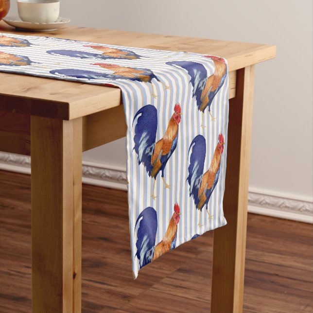 Rooster Stripes Table Runner (In Situ)