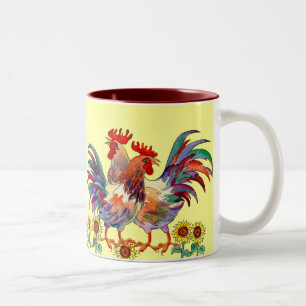 ROOSTER SUNFLOWER CUP by SHARON SHARPE