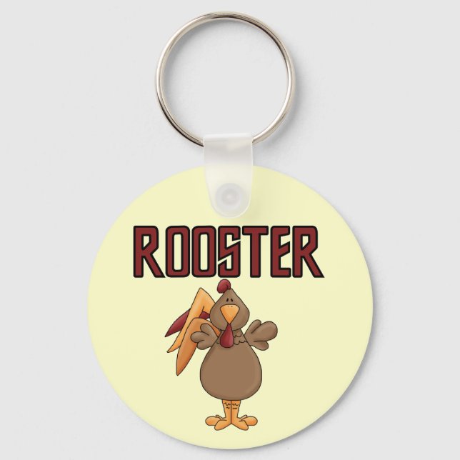 Rooster T-shirts and Gifts Key Ring (Front)