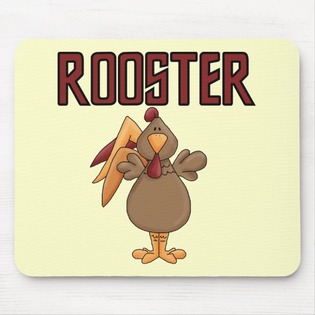Rooster T-shirts and Gifts Mouse Mat (Front)