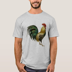 Rooster Tee for the Antiquarian Rooster Aficionado