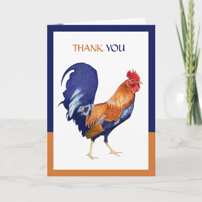 Rooster Thank You Card (Front)