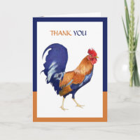 Rooster Thank You Card