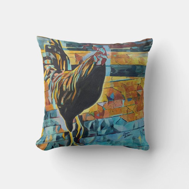 Rooster Throw Pillow (Front)