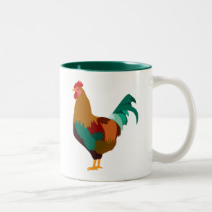 Rooster Two-Tone Coffee Mug