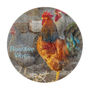 Rooster Vibes Farm Life Cutting Board