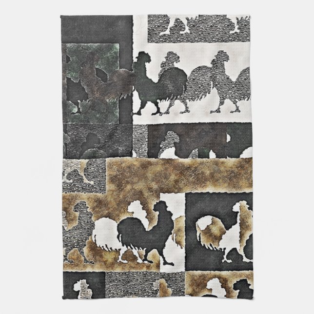 Rooster Vintage #2 - Kitchen Towel (Vertical)