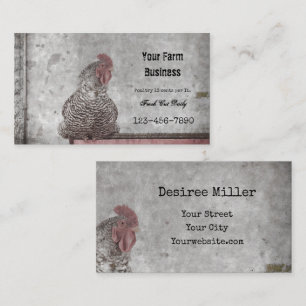 Rooster Vintage Farm Antique Texture Country Business Card