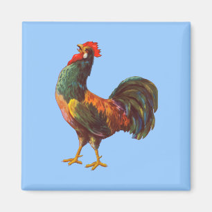 Rooster Vintage Kitchen Crate Art Magnet