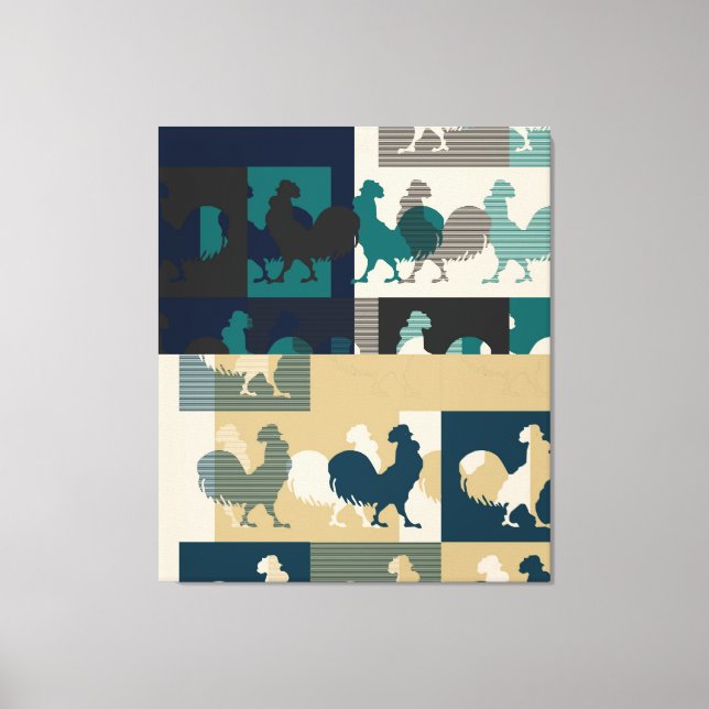 ROOSTER VINTAGE Wrapped Canvas (Front)