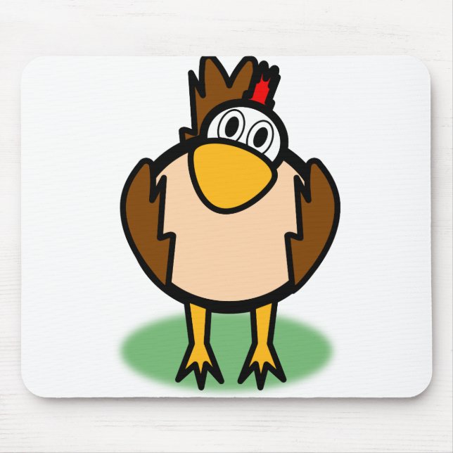 Rooster Watching Mouse Mat (Front)